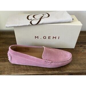 M. Gemi Felize Quartz Pink Suede Moccasin Driving Loafers Women’s Shoe Size 40.5
